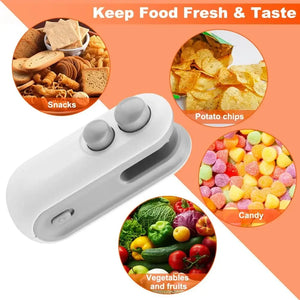 Mini Magnet USB Rechargeable Bag Sealer With Cutter