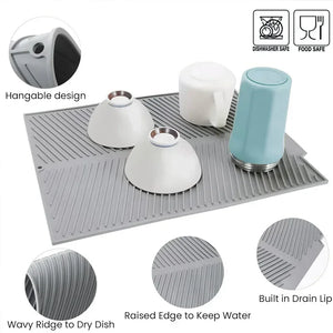 Sloped Silicone Draining Mat – Heat-Proof & Non-Slip