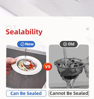 3-in-1 Stainless Steel Sink Drain Strainer