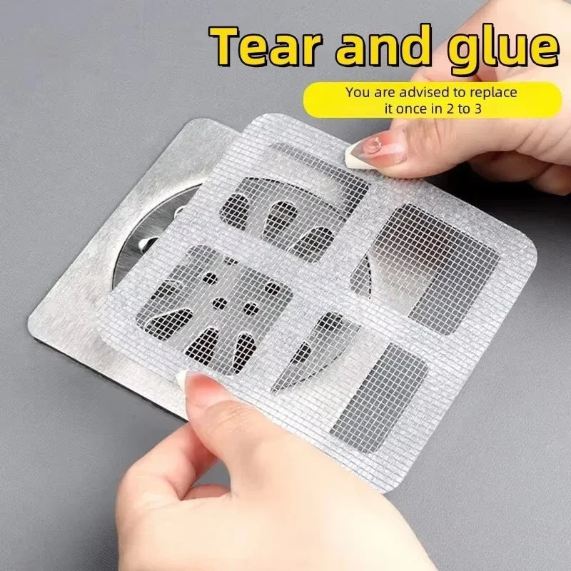 Shower Drain Hair Catcher Mesh Stickers