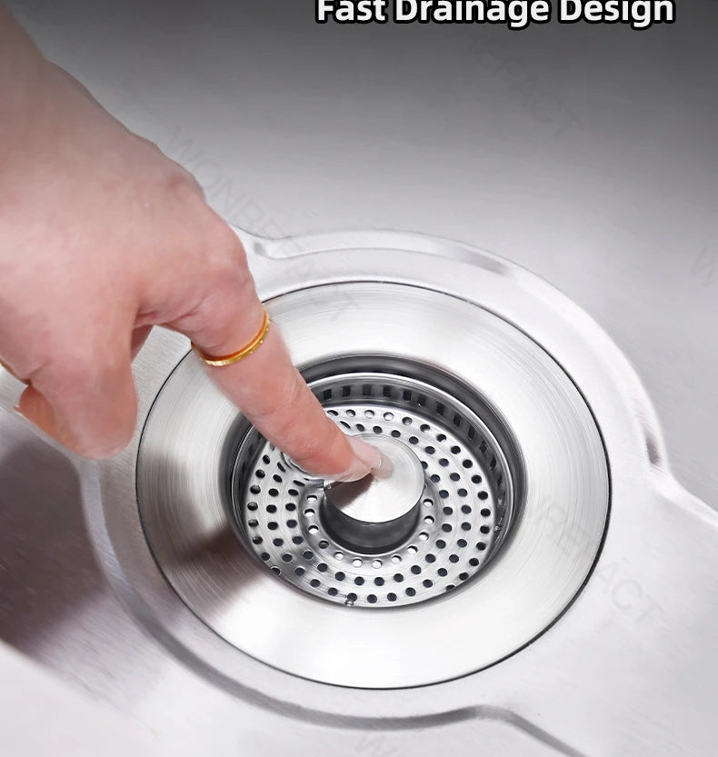 3-in-1 Stainless Steel Sink Drain Strainer