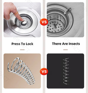 3-in-1 Stainless Steel Sink Drain Strainer
