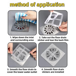 Shower Drain Hair Catcher Mesh Stickers