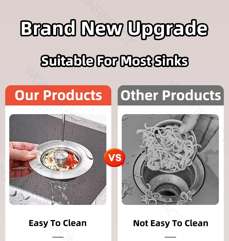 3-in-1 Stainless Steel Sink Drain Strainer