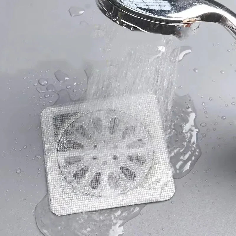 Shower Drain Hair Catcher Mesh Stickers